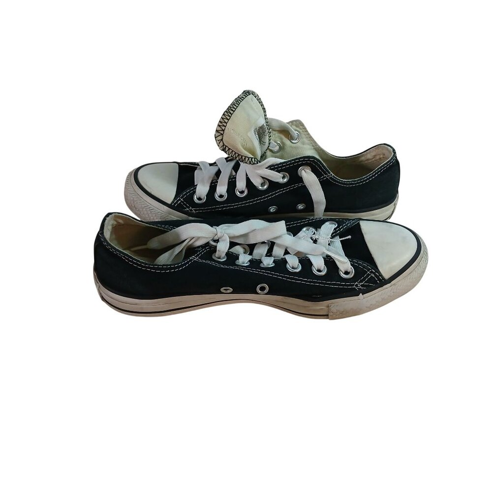 Converse Unisex Low-Top Black Sneakers Size 5.5/7.5 J01 O